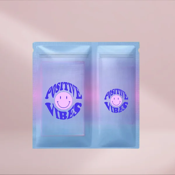 Dual Compartment Custom Mylar Bags  5 x 6  - (1/4 oz)